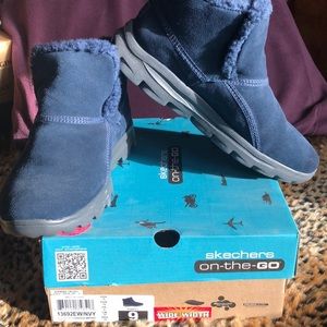 Blue suede midi Skechers  On The Go